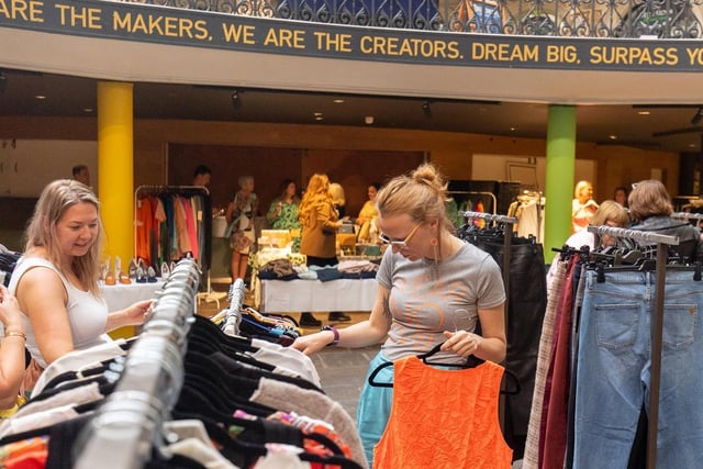 Fashion designer Bo Carter had a stall at the special ticketed evening of the Smart Works Leeds sale at the Corn Exchange.