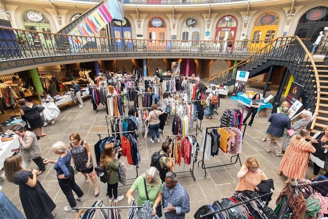 Shoppers and VIP guests at the special ticketed evening of the Smart Works Leeds sale at the Corn Exchange.