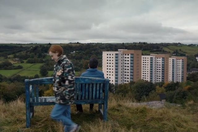 An easy location to spot for anyone who knows Halifax, Mixenden flats could be seen during a heartfelt chat in the series.