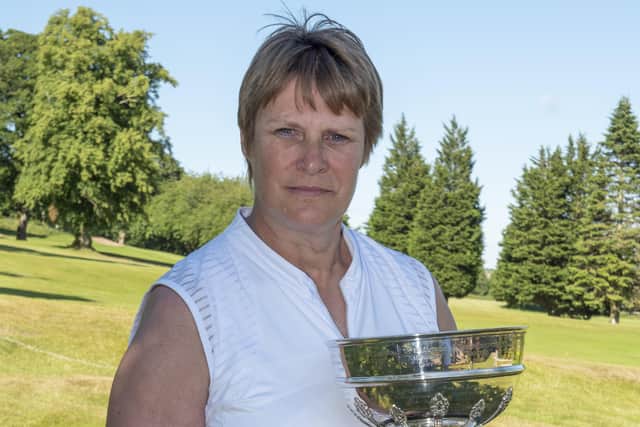 Winning performance: Selby's Tracey Cooper with the Yorkshire Ladies County Golf Association’s prestigious Challenge Bowl. Picture: Chris Stratford