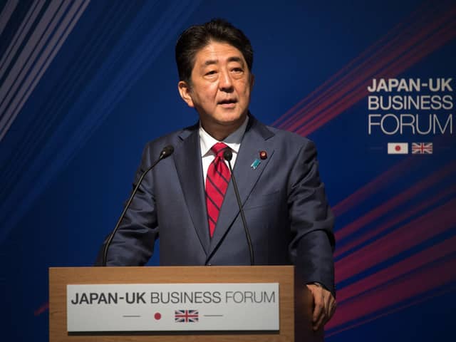 Former Prime Minister of Japan Shinzo Abe has died after being shot. Photo: Carl Court/PA Wire