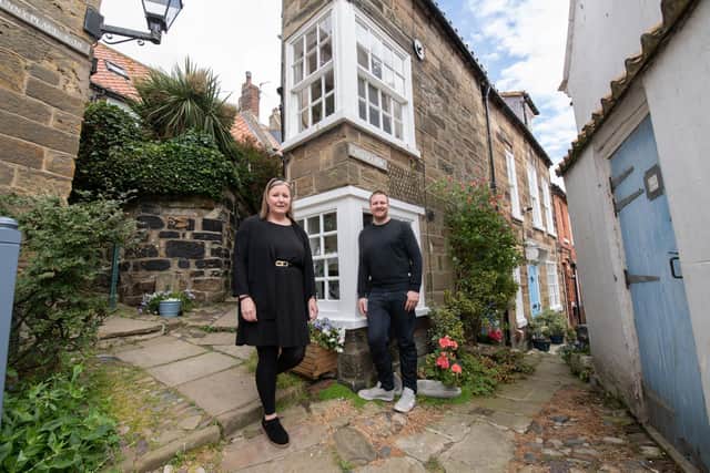 Sam Asher and Sian Jones, who run Baytown Holiday Cottages in Robin Hood's Bay.
