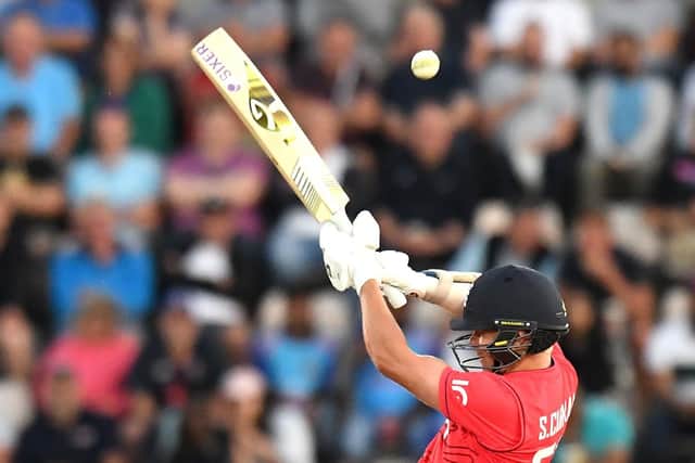 England's Sam Curran before being caught out by India's Dinesh Karthik during the first Vitality IT20 match at The Ageas Bowl, Southampton. (Picture: Mark Pain/PA Wire)
