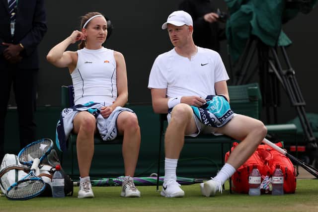Kyle Edmund: Back in action at Wimbledon in the mixed doubles this week after 18 months out with Olivia Nicholls against Coco Gauff and Jack Sock. (Picture: Ryan Pierse/Getty Images)