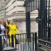 Morley and Outwood MP Andrea Jenkyns was filmed giving protestors the finger on Thursday as she passed through the security gate on Whitehall to watch Boris Johnson give his resignation speech.
Photo: Alex Clewlow