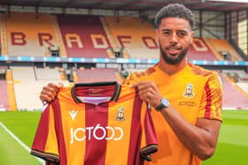 Latest Bantams signing Vadaine Oliver. Picture courtesy of Bradford City AFC.