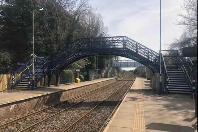 The new footbridge at Cottingham Station