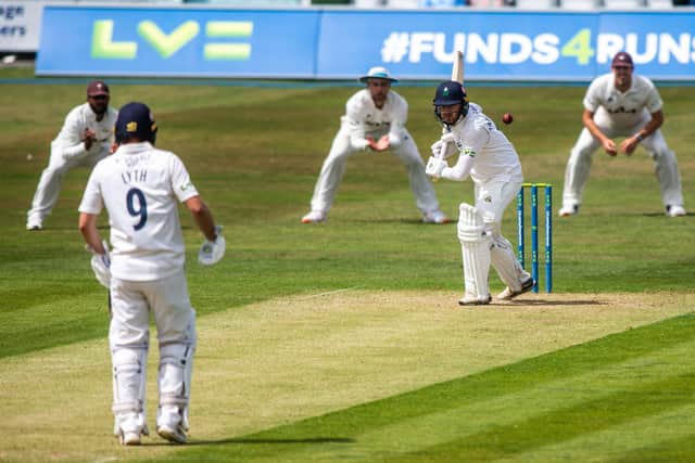 Yorkshire's Jonny Tattersall lines up a shot. Picture: James Hardisty