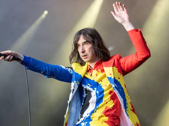 Bobby Gillespie of Primal Scream at The Piece Hall, Halifax. Picture: Anthony Longstaff