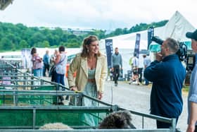 Amanda Owen filming at the Great Yorkshire Show