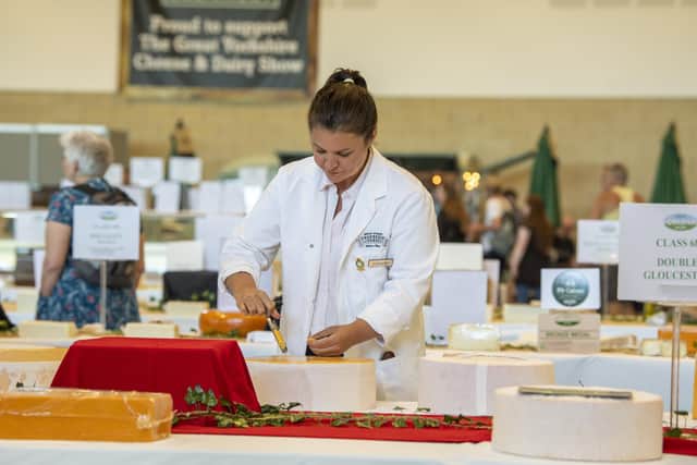 Caroline Bell judges the cheese. Her mum Judy, a senior judge recently passed away and Caroline has carried on the mantle. Picture Tony Johnson