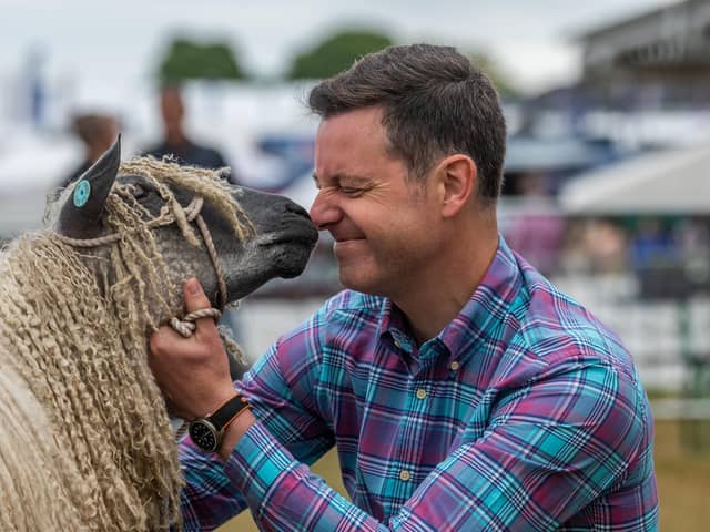 Matt Baker was at day three of the show to take a sneak peek at some of the animals on display and to speak with fellow sheep farmers and breeders to get some tips to take back to his own farm.