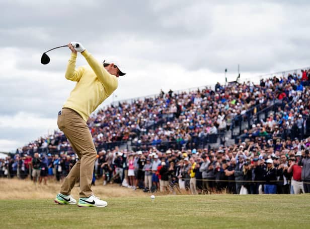 Northern Ireland's Rory McIlroy tees off the 16th. Picture: David Davies/PA Wire.