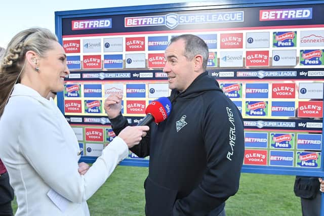 Ian Watson is interviewed after the recent game against Hull KR. (Picture: SWPix.com)