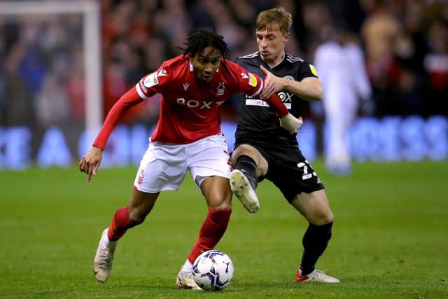 Middlesbrough defender Djed Spence playing for Nottingham Forest last season. Picture: PA.