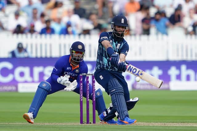 Top score: England's Moeen Ali hit 47 in the 100-run win over India. Picture: Zac Goodwin/PA Wire.