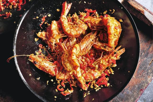 Jeremy Pang’s salt and Sichuan pepper prawns