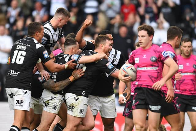 Hull FC beat Wigan Warriors at the MKM Stadium earlier in the year. (Picture: SWPix.com)