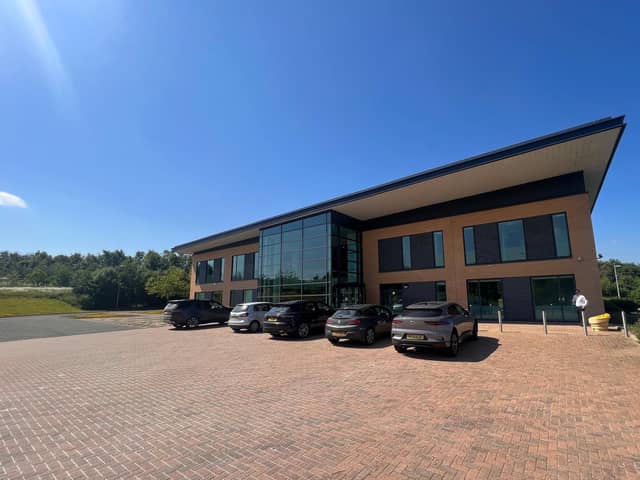 Formerly Nike’s UK headquarters the 22,658 sq ft building located at the 125-acre Doxford International Business Park on the outskirts of Sunderland, is available to buy or rent in its entirety.