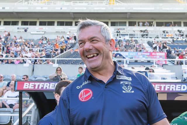 Daryl Powell enjoys the Magic Weekend win over Catalans Dragons. (Picture: SWPix.com)