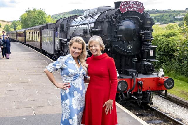 Sheridan Smith and Jenny Agutter, stars of The Railway Children Return, at the world premiere at Oakworth Station on the Keighley and Worth Valley Railway.
Picture Tony Johnson