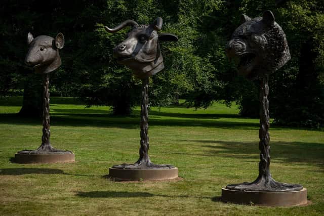 Ai Weiwei's Circle of Animal Heads at the Yorkshire Sculpture Park