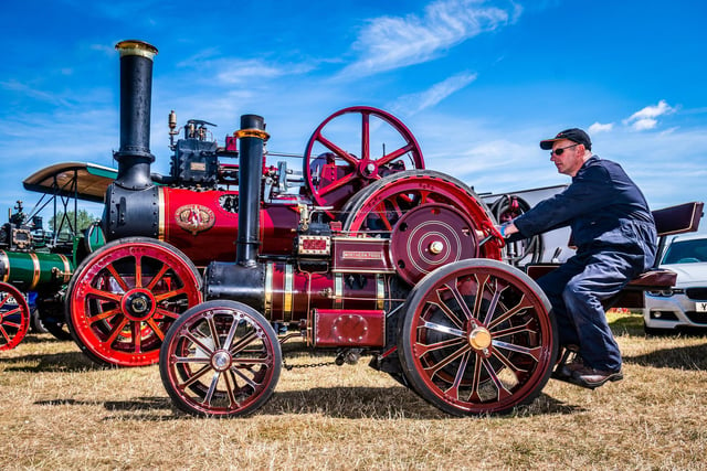 Paul Redgate, of Pickering, with his 6" inch Garrett 4CD Tractor Steam Engine, which he has owned since 2014.