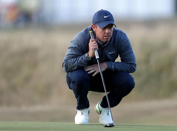 Northern Ireland's Rory McIlroy on the 17th green. Picture: PA