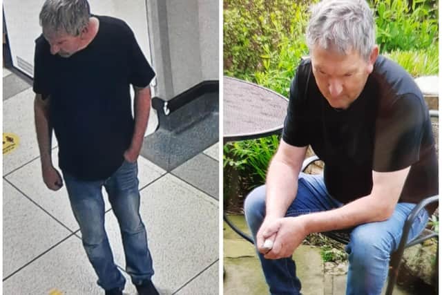 Simon Lee, aged 57, left Bradford Royal Infirmary at 5.30am today (Saturday 16). If you see him ring 999. Photos: West Yorkshire Police.