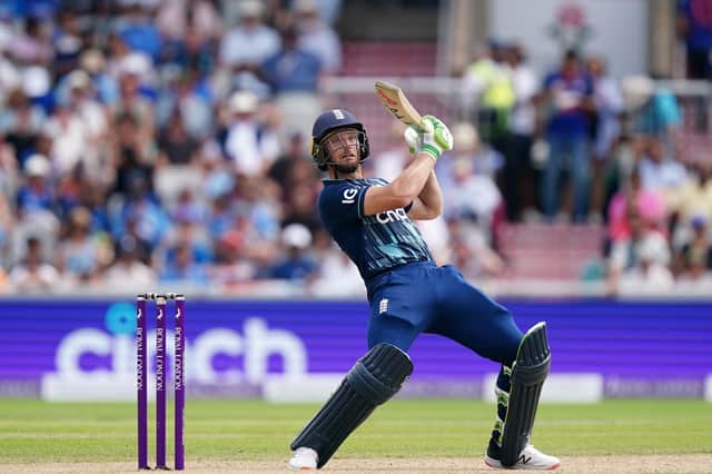Captain's knock: England's Jos Buttler top-scored for England. Picture: Mike Egerton/PA Wire.