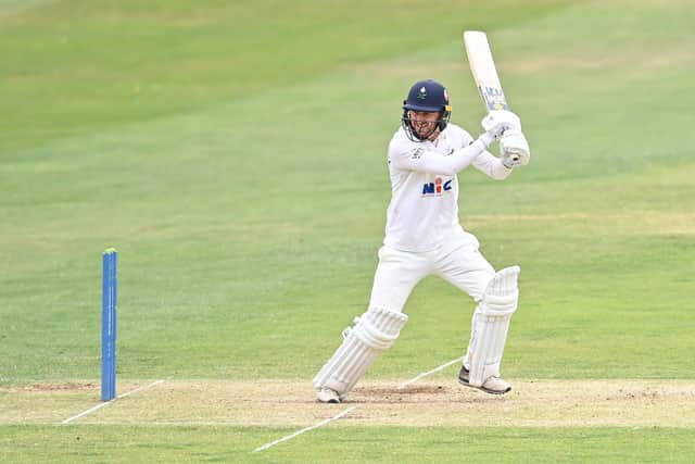 Yorkshire's Jonathan Tattersall hits out against Surrey (Picture: Will Palmer/SWpix.com)
