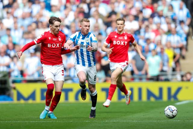 Lewis O'Brien of Huddersfield Town, is now a target for Nottingham Forest. (Photo by William Early/Getty Images)