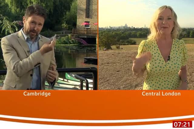 Jon Kay, who is from Hull, was 'splatted' by a pigeon on air [Image: BBC Breakfast]
