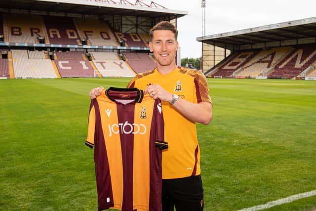 Richie Smallwood is unveiled at Bradford (Picture: BCAFC)