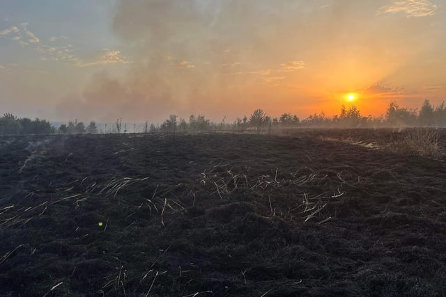 A burned out field at Goldthorpe  [Image: South Yorkshire Fire and Rescue]