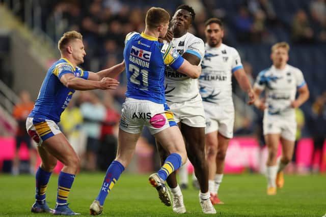 Justin Sangare in action at Headingley earlier this year. (Picture: SWPix.com)