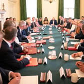 Prime Minister Boris Johnson (centre left) during a Cabinet meeting at 10 Downing Street, London.