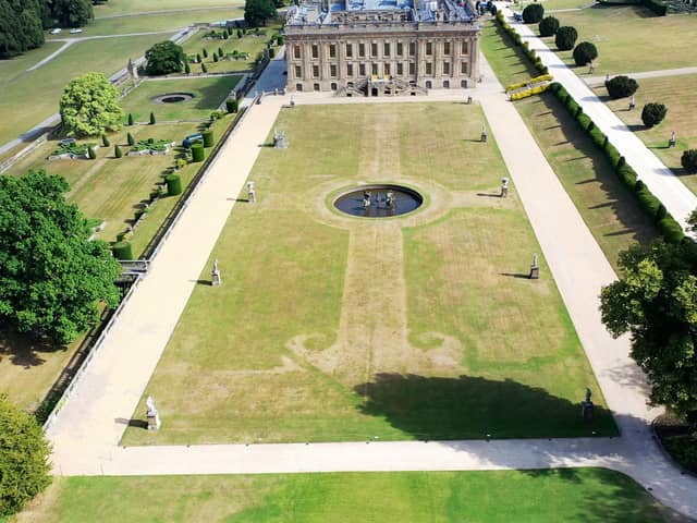The outline of the lost garden at Chatsworth