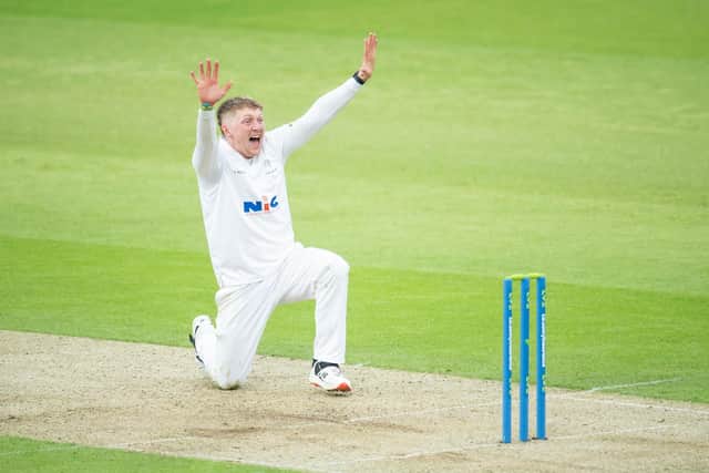 Yorkshire's Dom Bess bowled well on his return to Somerset. Picture: Allan McKenzie/SWpix.com