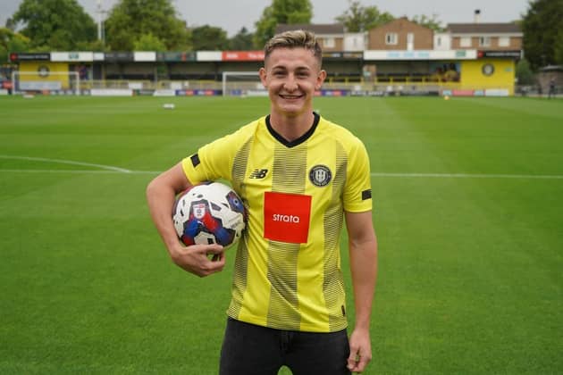 Latest Harrogate Town signing Max Wright. Picture courtesy of Harrogate Town AFC.