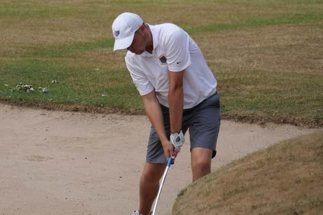 Wakefield's Dan Bradbury hits his way out of a bunker. Picture: Chris Stratford