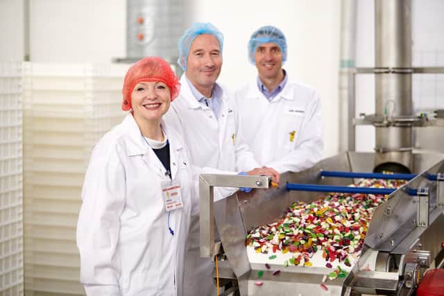 The Mayor of West Yorkshire visiting the Haribo factory in Castleford.