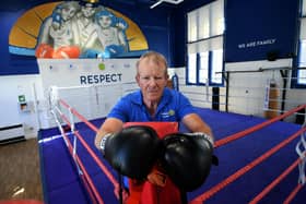 Pig farmer Richard Longthorp trains at St Paul's Boxing Gym in Hull