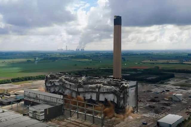 The final tower demolition at Eggborough power station could be felt by people across Yorkshire this morning.
