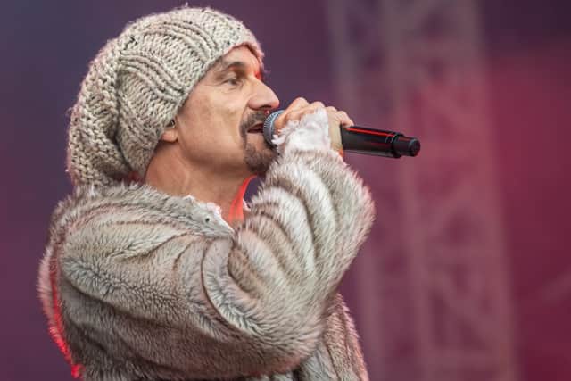 Tim Booth of James at Tramlines festival. Sheffield. Picture: Scott Antcliffe