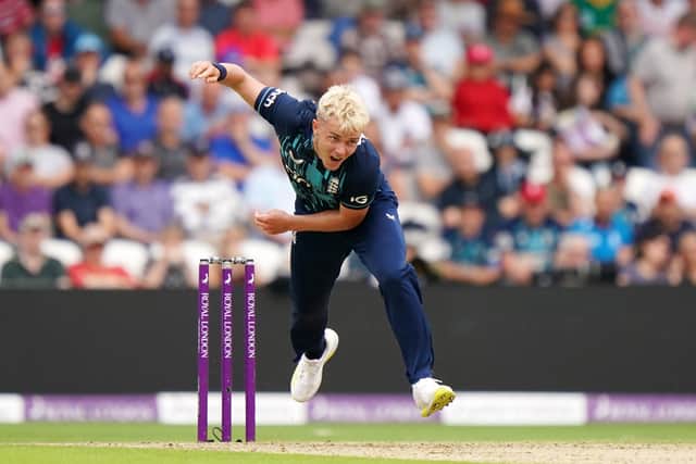 England's Sam Curran bowls during the third one day international match at Headingley Picture: Tim Goode/PA