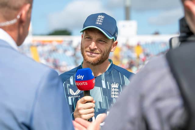 England captain Jos Buttler interviewed at Headingley. Picture by Allan McKenzie/SWpix.com E