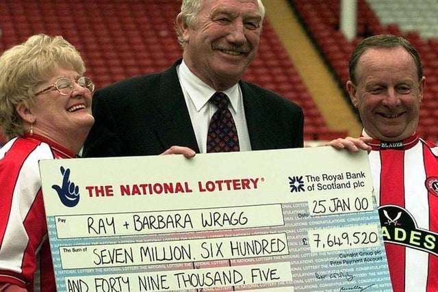 Here are some of Yorkshire's biggest lottery winners. Pictured is Barbara and Ray Wragg, who won £8.7million in 2000 and gave most of their money to charity. Photo: The National Lottery