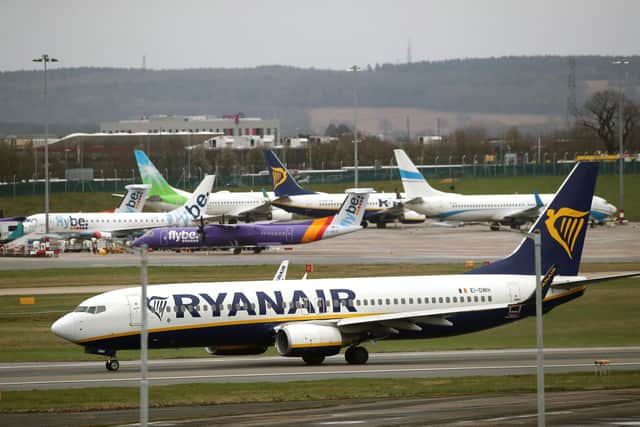Ryanair has swung to a first-quarter profit despite airport disruption and a hit from the Ukraine war, but warned that the full-year outlook is unpredictable in a “fragile” mark