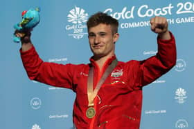 England's Jack Laugher with his gold medal following the Men's 3m Springboard at the 2018 Commonwealth Games in the Gold Coast, Picture: Danny Lawson/PA